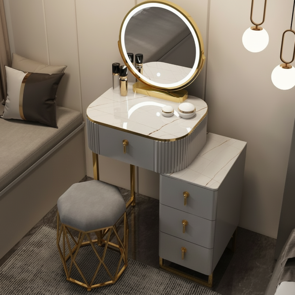 Premium Dressing Table with LED Mirror – elegance that organizes your daily routine