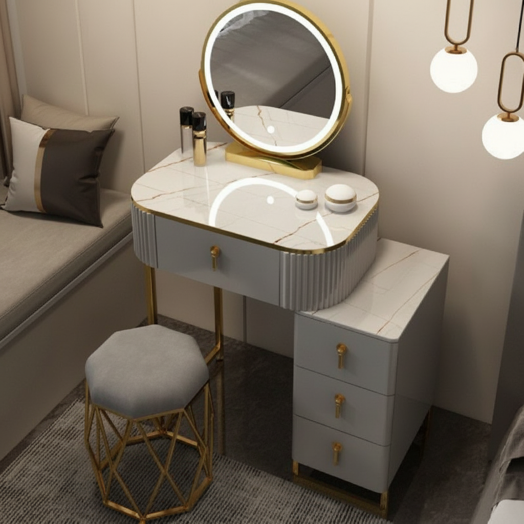 Premium Dressing Table with LED Mirror – elegance that organizes your daily routine