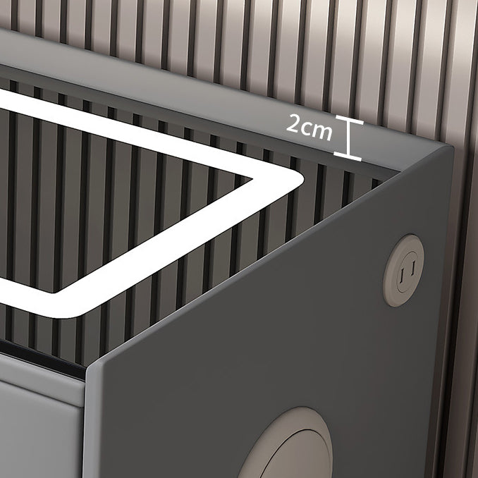 Nachttisch Nexo mit kabelloser Ladefunktion, Bluetooth-Lautsprecher, LED-Beleuchtung und Fingerabdrucksperre