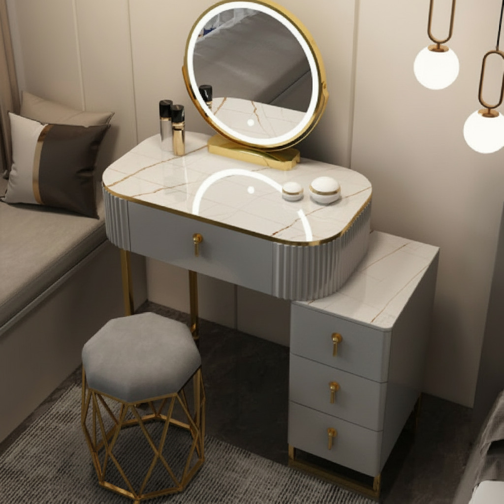 Premium Dressing Table with LED Mirror – elegance that organizes your daily routine