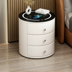 Orbis Bedside Table with Wireless Charging, LED Lighting