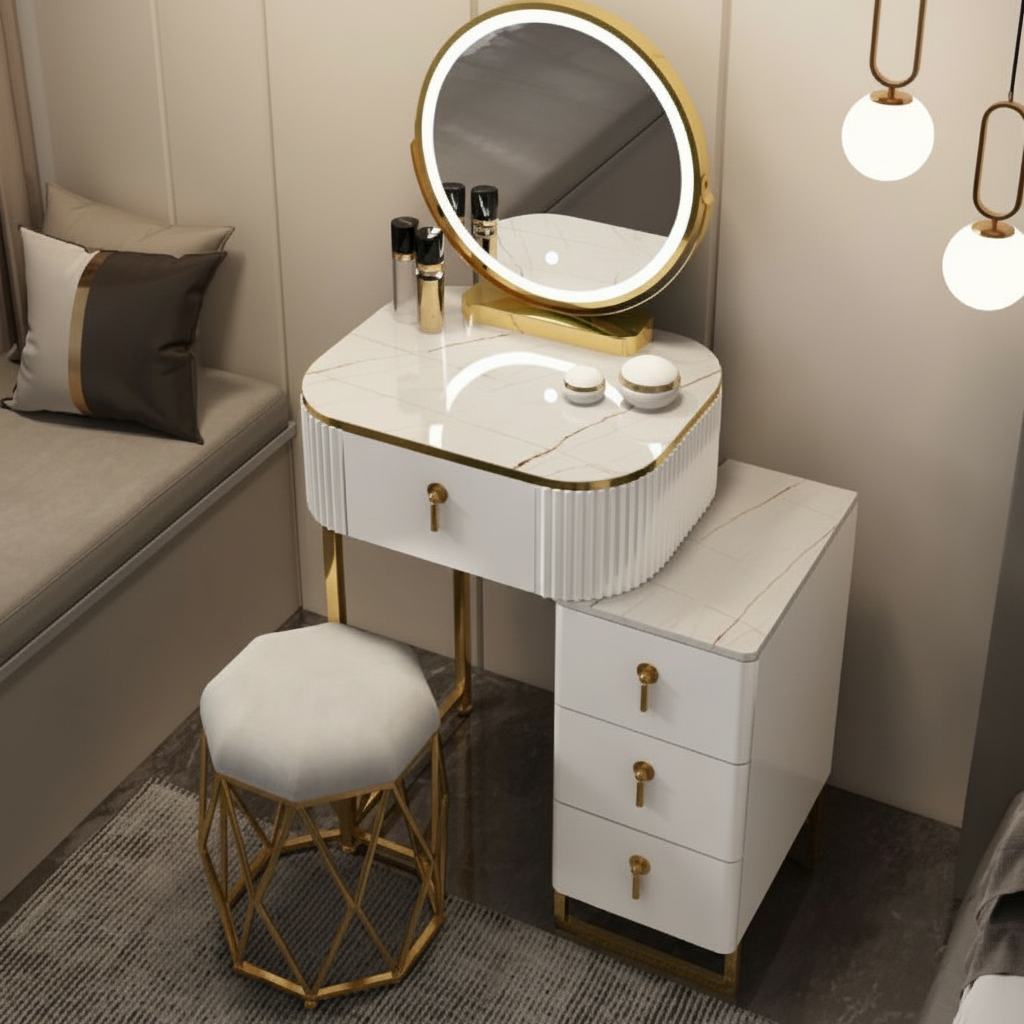 Premium Dressing Table with LED Mirror – elegance that organizes your daily routine