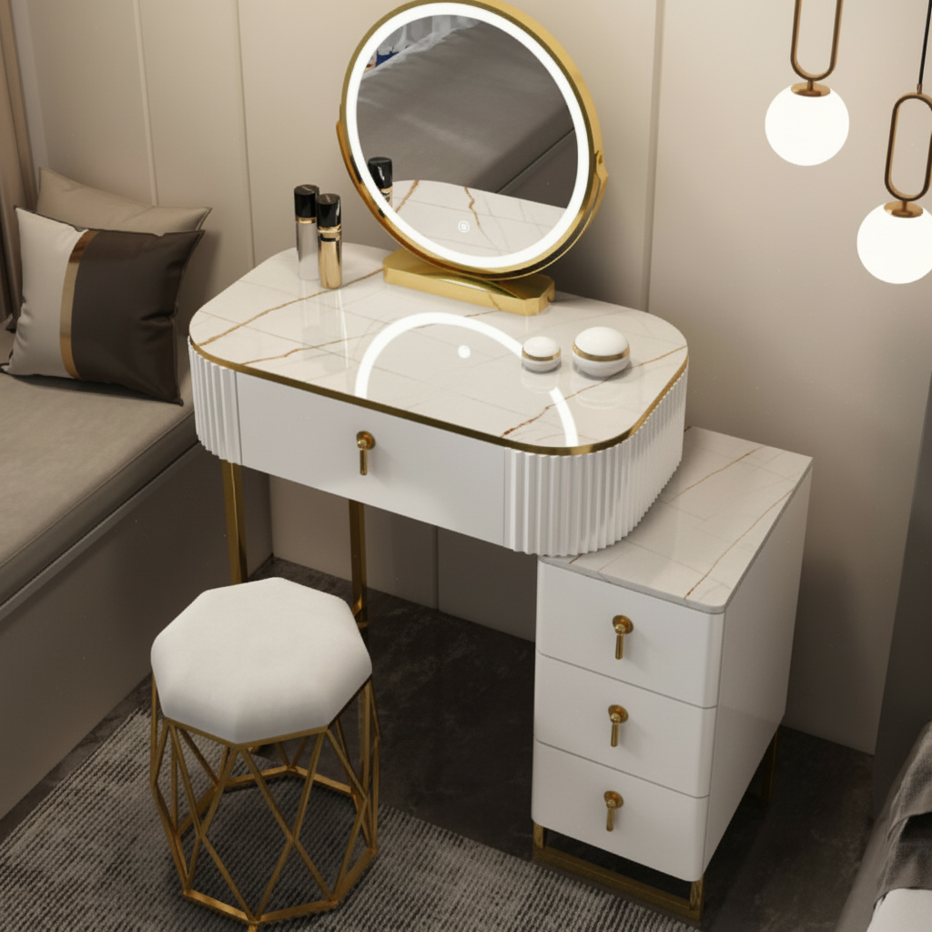 Premium Dressing Table with LED Mirror – elegance that organizes your daily routine