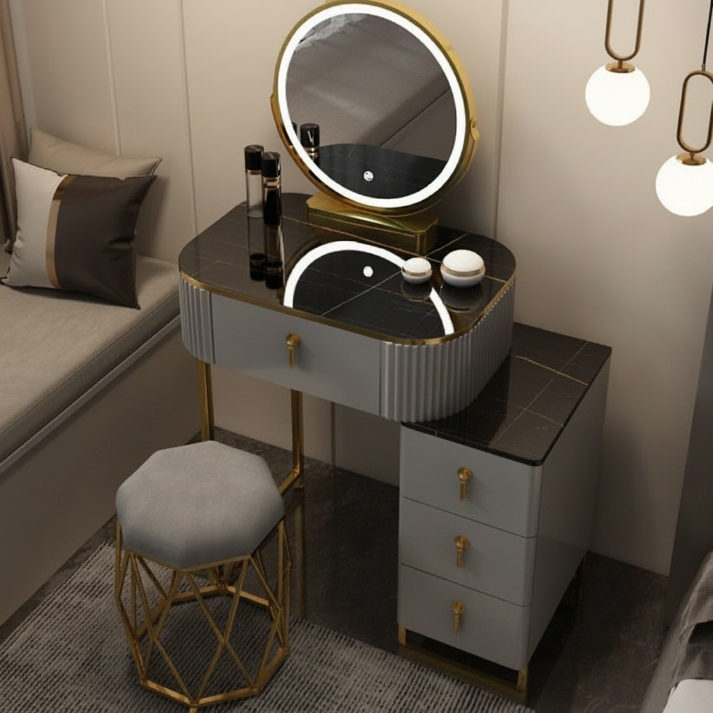 Premium Dressing Table with LED Mirror – elegance that organizes your daily routine