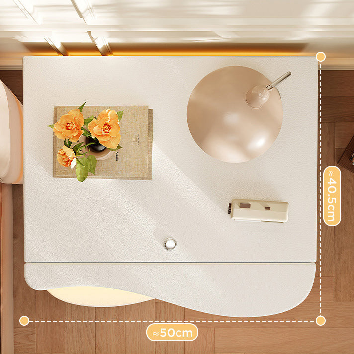 2-Line Bedside Table with LED Lighting