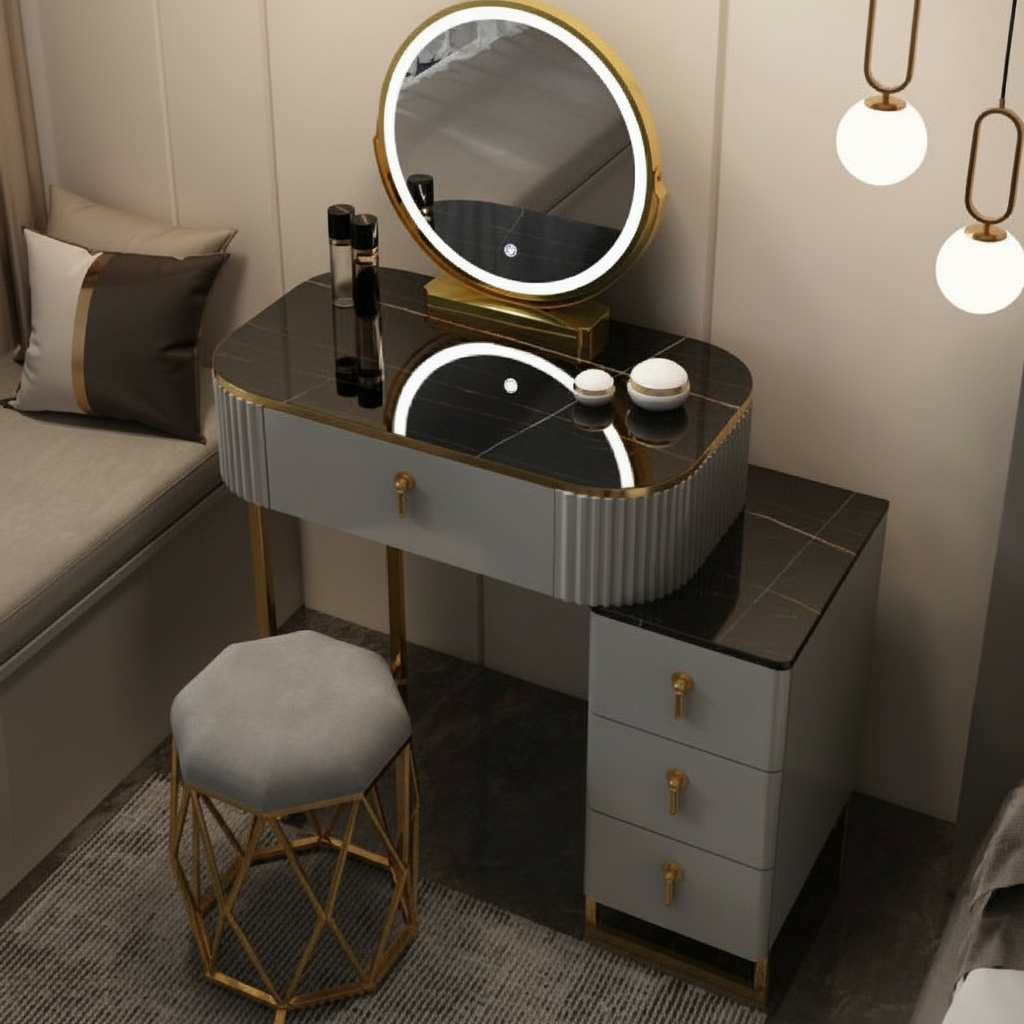 Premium Dressing Table with LED Mirror – elegance that organizes your daily routine