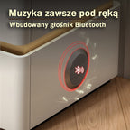 Soft Quad Bedside Table with Wireless Charging, Bluetooth Speaker, LED Lighting, and PIN Lock
