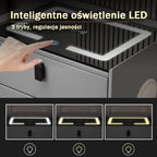 Nachttisch Nexo mit kabelloser Ladefunktion, Bluetooth-Lautsprecher, LED-Beleuchtung und Fingerabdrucksperre